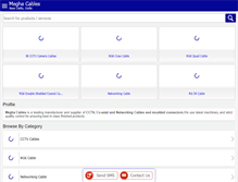 Tablet Screenshot of meghacables.com